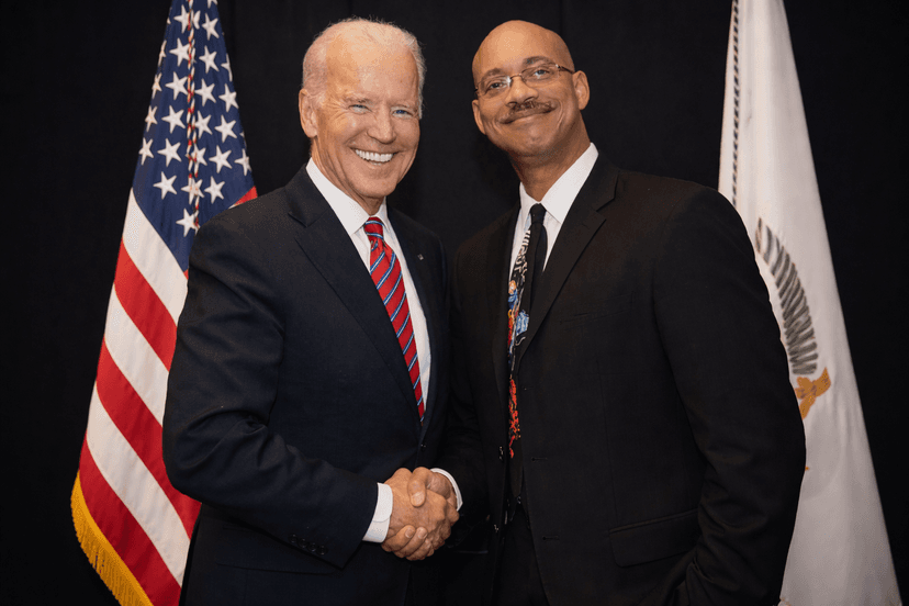 Dennis C. Brue with President Joe Biden